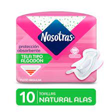 Toalla higienica Nosotras natural flujo regular pqte