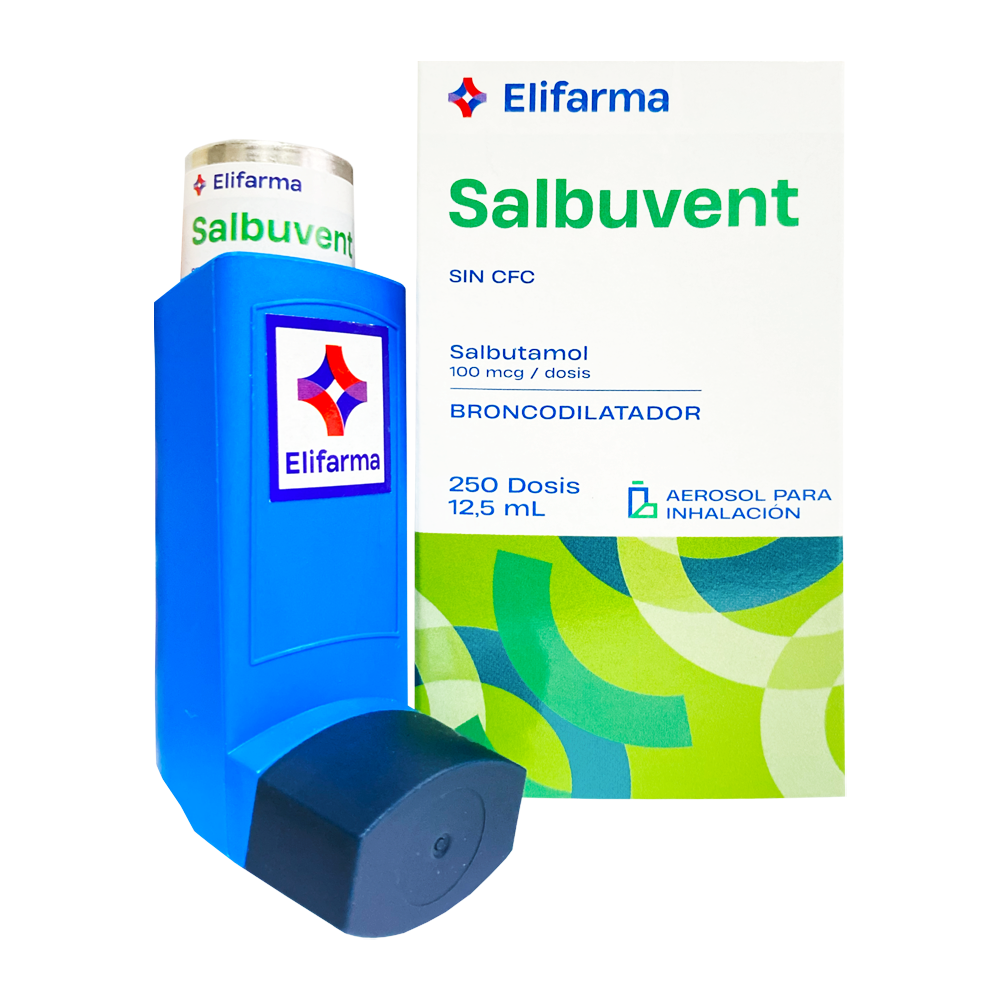 SALBUVENT 100 mcg/Dosis Caja Envase Aerosol x 250 Dosis AEROSOL