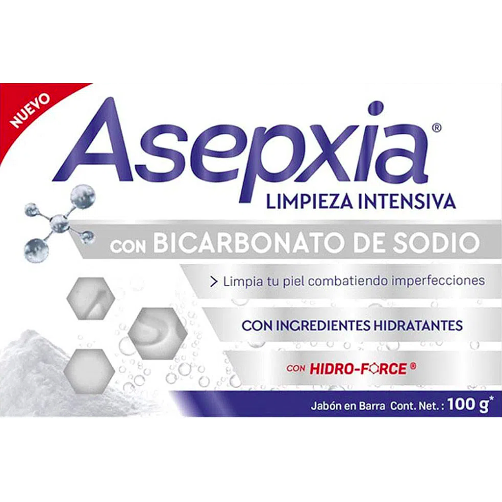 JABON ASEPXIA con BICARBONATO DE SODIO 100g -