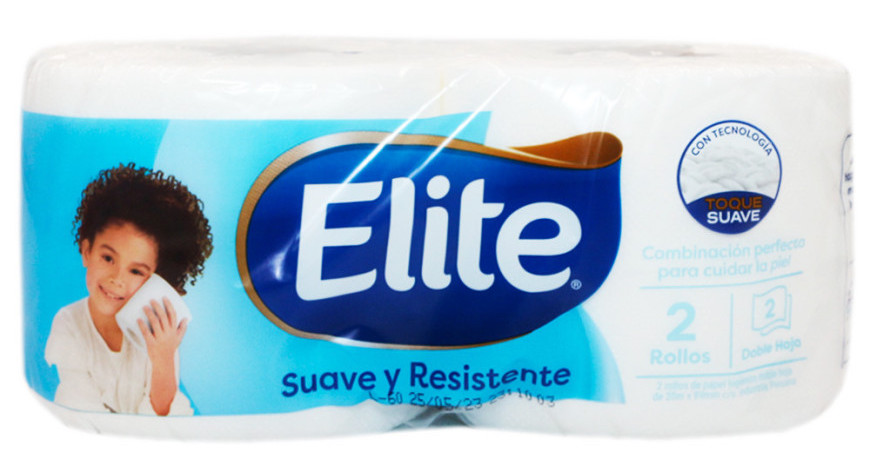 Papel Higiénico ELITE Suave y Resistente 2 Rollos