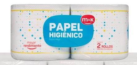 Papel Higiénico M&amp;K Doble Hoja 2 Rollos
