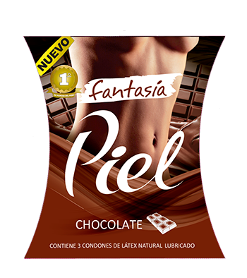 Condones Piel Fantasía Chocolate Caja x 3unid