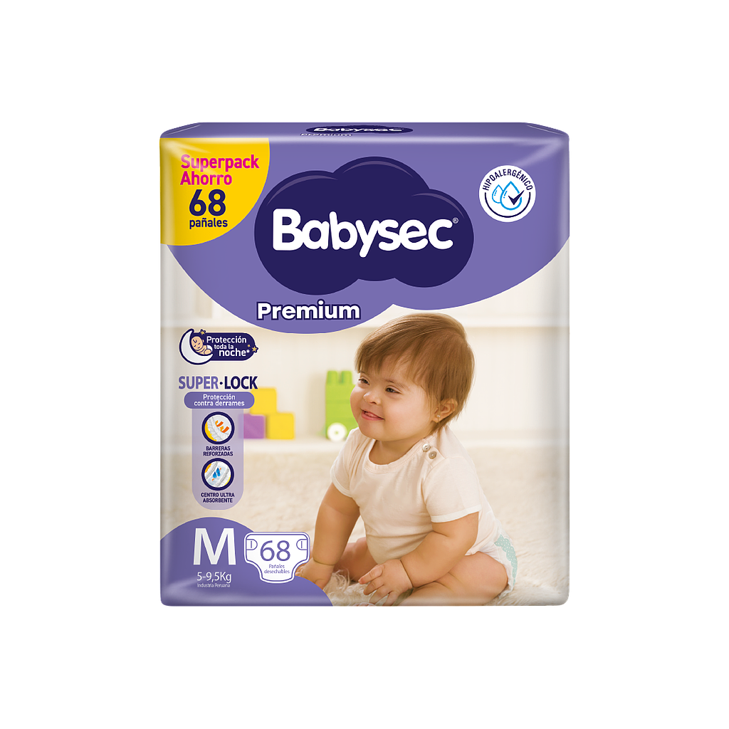 Pañal Babysec Super Premium M x unid