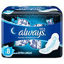 Toallas Higienicas Always Seca Noches Tranquilas 8und