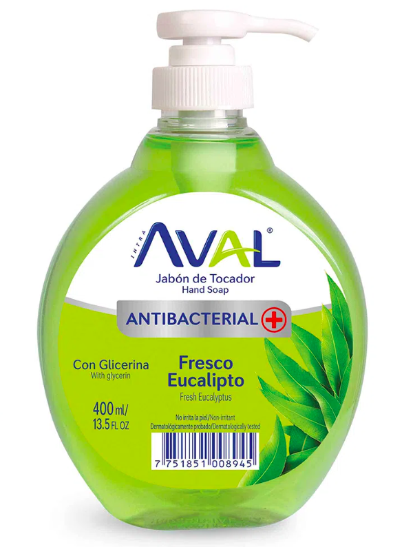 JABON AVAL LIQUIDO ANTIBACTERIAL FRESCO EUCALIPTO 400ML