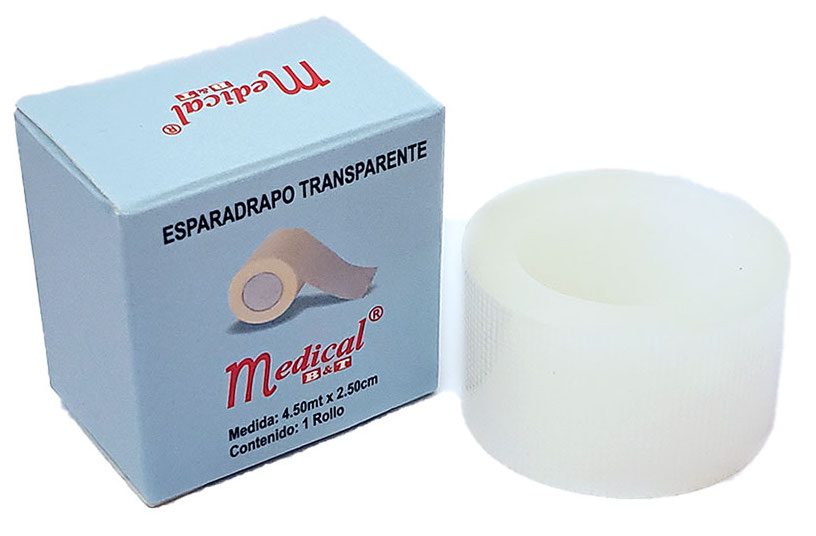 Esparadrapo Transparente MEDICAL B&amp;T 4.50mt x 2.50cm