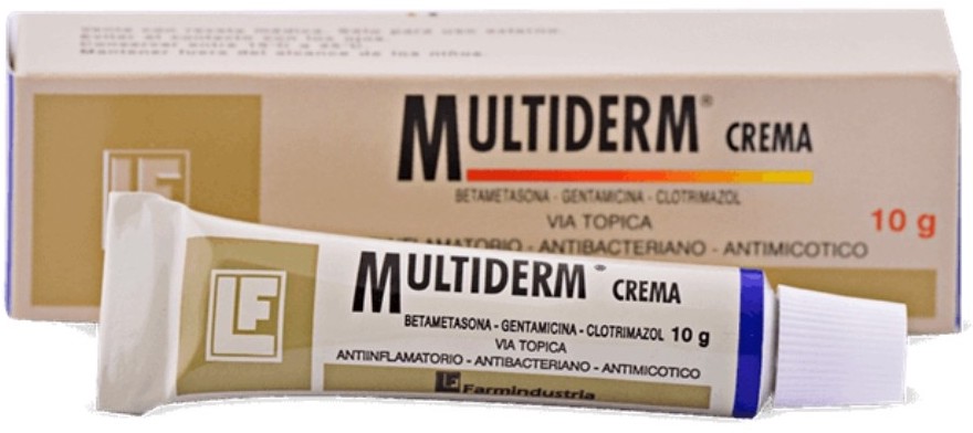 MULTIDERM betametasona 0.05g + clotrimazol 1.00g + gentamicina 0.100g