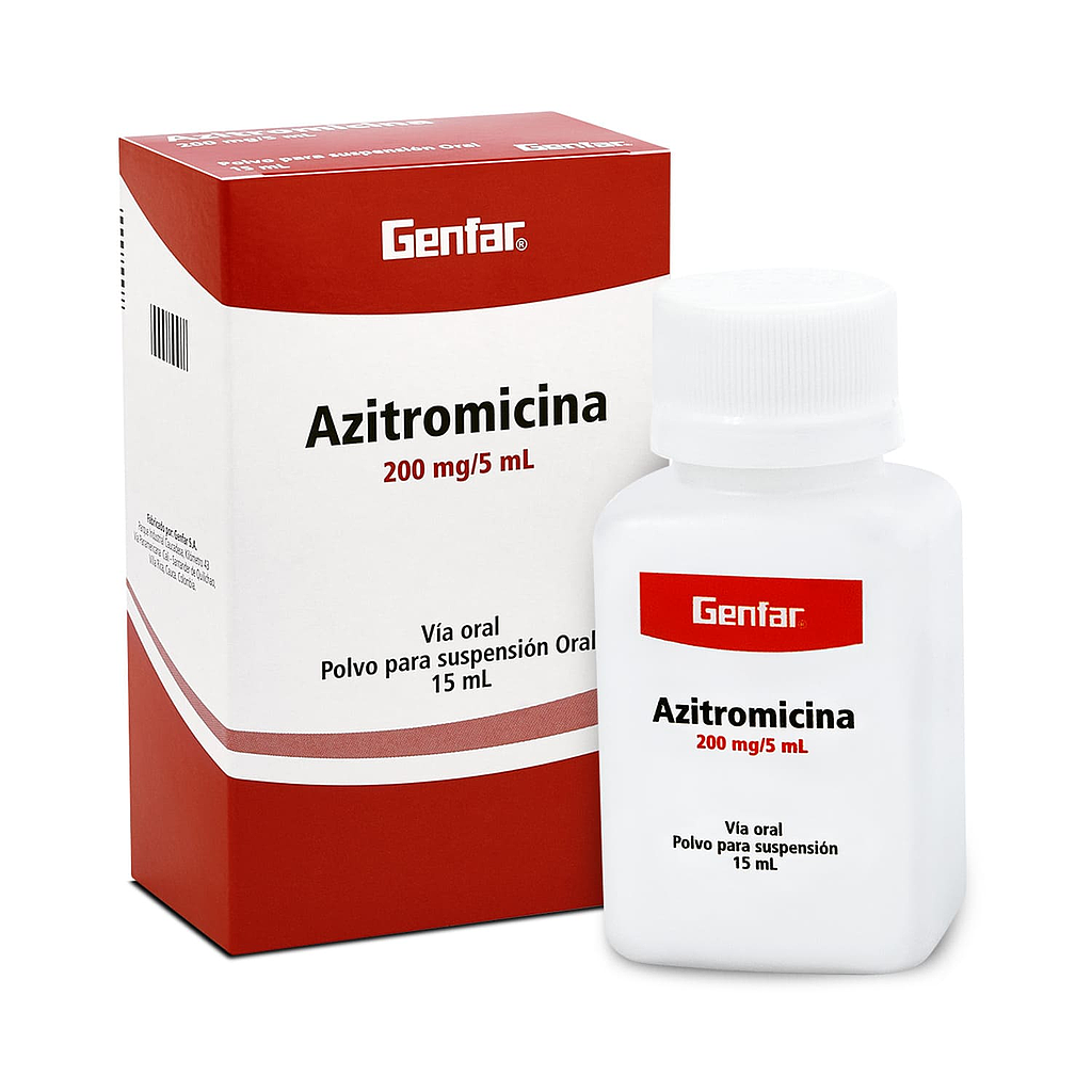 AZITROMICINA 200 mg/5 mL Caja Frasco x 15 mL SUSPENSION
