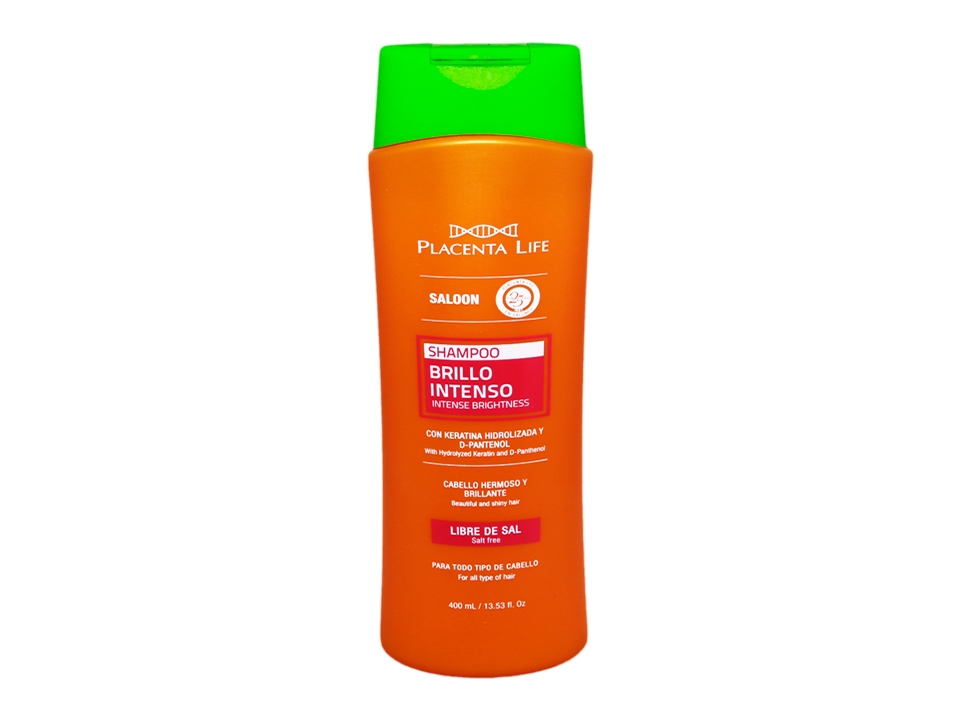 Placenta Life Shampoo brillo intenso libre de sal 400ml